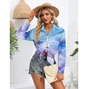 Zeagoo Women Button Down Shirts Oversized Long Sleeve Blouses with Pocket(Cx296)