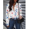 Zeagoo Women Button Down Shirts Oversized Long Sleeve Blouses with Pocket(Wf101)