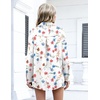 Zeagoo Women Button Down Shirts Oversized Long Sleeve Blouses with Pocket(Wf101)
