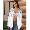 Zeagoo Women Button Down Shirts Oversized Long Sleeve Blouses with Pocket(Wf41)