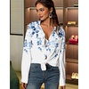 Zeagoo Women Button Down Shirts Oversized Long Sleeve Blouses with Pocket(Wf41)