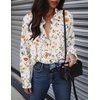 Zeagoo Women Button Down Shirts Oversized Long Sleeve Blouses with Pocket(Xh403)