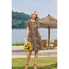 Zeagoo Women Summer Dress 2026 Short Sleeve Aline Mini Dresses with Pockets Casual Swing Tshirt Dress Vocation Beach Sundress(Ethinc Boho Print)