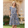 Zeagoo Women Summer Dress 2026 Short Sleeve Aline Mini Dresses with Pockets Casual Swing Tshirt Dress Vocation Beach Sundress(Ethnic Print(mz919))