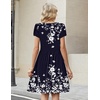 Zeagoo Women Summer Dress 2026 Short Sleeve Aline Mini Dresses with Pockets Casual Swing Tshirt Dress Vocation Beach Sundress(Sf184)