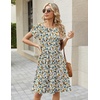 Zeagoo Women Summer Dress 2026 Short Sleeve Aline Mini Dresses with Pockets Casual Swing Tshirt Dress Vocation Beach Sundress(Xh366)