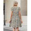 Zeagoo Women Summer Dress 2026 Short Sleeve Aline Mini Dresses with Pockets Casual Swing Tshirt Dress Vocation Beach Sundress(Xh366)