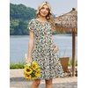 Zeagoo Women Summer Dress 2026 Short Sleeve Aline Mini Dresses with Pockets Casual Swing Tshirt Dress Vocation Beach Sundress(Xh366)