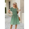 Zeagoo Women Summer Dress 2026 Short Sleeve Aline Mini Dresses with Pockets Casual Swing Tshirt Dress Vocation Beach Sundress(Xh509)