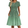 Zeagoo Women Summer Dress 2026 Short Sleeve Aline Mini Dresses with Pockets Casual Swing Tshirt Dress Vocation Beach Sundress(Xh509)