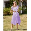 Zeagoo Womens Casual Dress for Summer Loose Hankerchief Flare Midi Sundress(02 Purple)