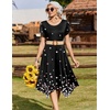 Zeagoo Womens Casual Dress for Summer Loose Hankerchief Flare Midi Sundress(Black Sf236)
