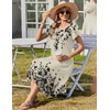 Zeagoo Womens Casual Dress for Summer Loose Hankerchief Flare Midi Sundress(Sf364)