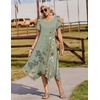 Zeagoo Womens Casual Dress for Summer Loose Hankerchief Flare Midi Sundress(Wf171)