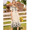 Zeagoo Womens Casual Dresses for Summer Short Sleeve Flare Midi Dress Beach(Sf364)