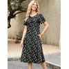 Zeagoo Womens Casual Dresses for Summer Short Sleeve Flare Midi Dress Beach(Xh33)