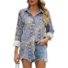 Zeagoo Womens Cotton Button Down Shirts Long Sleeve Collared Blouse S-3XL(Mz919)