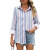 Zeagoo Womens Cotton Button Down Shirts Long Sleeve Collared Blouse S-3XL(Tz267)