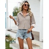 Zeagoo Womens Cotton Button Down Shirts Long Sleeve Collared Blouse S-3XL(Tz314)