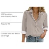 Zeagoo Womens Cotton Button Down Shirts Long Sleeve Collared Blouse S-3XL(Tz314)
