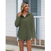 Zeagoo Womens Cotton Button Down Shirts Long Sleeve Collared Blouse S-3XL(Z-army Green)