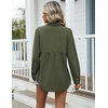 Zeagoo Womens Cotton Button Down Shirts Long Sleeve Collared Blouse S-3XL(Z-army Green)