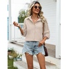 Zeagoo Womens Cotton Button Down Shirts Long Sleeve Collared Blouse S-3XL(Z-champagne)