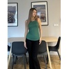 Zeagoo Womens Double Lined Crew Neck Tank Tops Summer Sleeveless Clothes(Green)