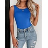 Zeagoo Womens Double Lined Crew Neck Tank Tops Summer Sleeveless Clothes(Royal Blue)