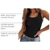 Zeagoo Women’s Double Lined Square Neck Tank Top Sleeveless Basic Crop Tops(Black)