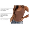 Zeagoo Women’s Double Lined Square Neck Tank Top Sleeveless Basic Crop Tops(Brown)