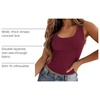 Zeagoo Women’s Double Lined Square Neck Tank Top Sleeveless Basic Crop Tops(Burgundy)
