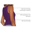 Zeagoo Women’s Double Lined Square Neck Tank Top Sleeveless Basic Crop Tops(Deep Purple)