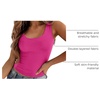 Zeagoo Women’s Double Lined Square Neck Tank Top Sleeveless Basic Crop Tops(Hot Pink)