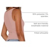 Zeagoo Women’s Double Lined Square Neck Tank Top Sleeveless Basic Crop Tops(Mauve Pink)