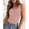 Zeagoo Women’s Double Lined Square Neck Tank Top Sleeveless Basic Crop Tops(Mauve Pink)