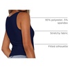 Zeagoo Women’s Double Lined Square Neck Tank Top Sleeveless Basic Crop Tops(Navy Blue)