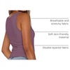 Zeagoo Women’s Double Lined Square Neck Tank Top Sleeveless Basic Crop Tops(Purple)
