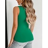 Zeagoo Womens Double Lined V Neck Tank Tops Summer Slim Fit Outfits(Green)