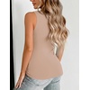 Zeagoo Womens Double Lined V Neck Tank Tops Summer Slim Fit Outfits(Khaki)