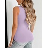 Zeagoo Womens Double Lined V Neck Tank Tops Summer Slim Fit Outfits(Light Purple)