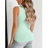 Zeagoo Womens Double Lined V Neck Tank Tops Summer Slim Fit Outfits(Mint Green)