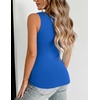 Zeagoo Womens Double Lined V Neck Tank Tops Summer Slim Fit Outfits(Royal Blue)
