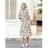 Zeagoo Women’s Dresses 3/4 Sleeve Casual V-Neck A Line Eyelet Midi Dress(Sf239)