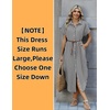 Zeagoo Womens Dresses Casual Summer Short Sleeve Button Down Long Shirt Dresses Swimsuit Beach Cover Ups with Pockets(01-ablack Stripe)