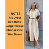 Zeagoo Womens Dresses Casual Summer Short Sleeve Button Down Long Shirt Dresses Swimsuit Beach Cover Ups with Pockets(Color Stripe)