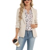Zeagoo Womens Dressy Casual Chffon Shirts Short Sleeve V Neck Work Blouse(Beige Print)