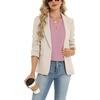 Zeagoo Womens Dressy Casual Chffon Shirts Short Sleeve V Neck Work Blouse(Light Pink)