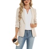 Zeagoo Womens Dressy Casual Chffon Shirts Short Sleeve V Neck Work Blouse(White)