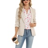 Zeagoo Womens Dressy Casual Chffon Shirts Short Sleeve V Neck Work Blouse(White Floral)